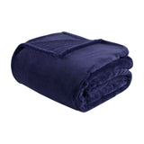 Intelligent Design Microlight Plush Casual Oversized Blanket ID51-832 Navy