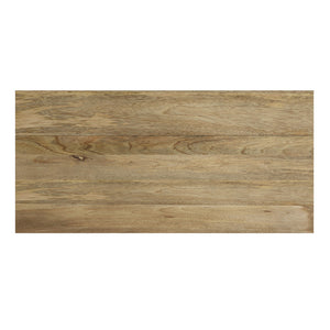 English Elm Reeves Lift Top Coffee Table in Natural Mango Wood with Raffia, Iron Base, Storage & Split Lift Top B136P203457