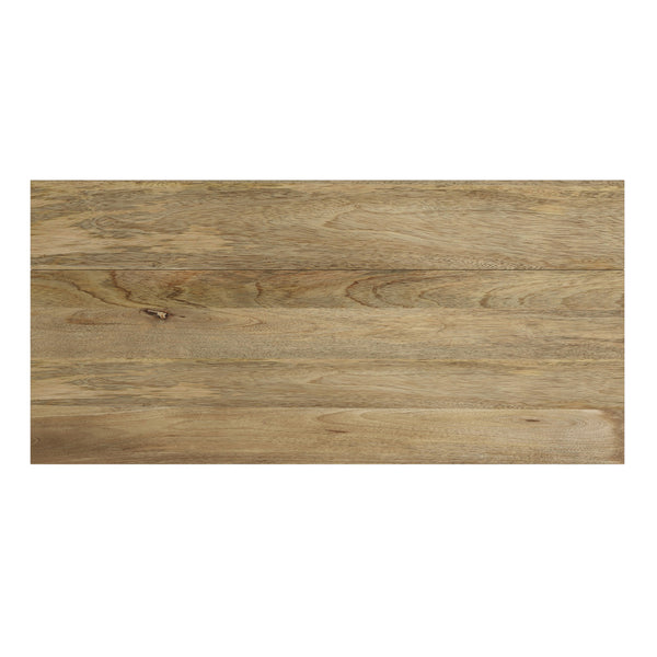 English Elm Reeves Lift Top Coffee Table in Natural Mango Wood with Raffia, Iron Base, Storage & Split Lift Top B136P203457