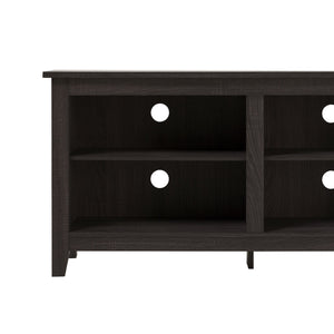 English Elm Walker Edison - Modern 3-Shelf Transitional TV Stand 70" for 80" TVs—Warp-Resistant MDF, 250lb Support, Cord Management Charcoal grey 76 L x 22 W x 6 H B185P169322