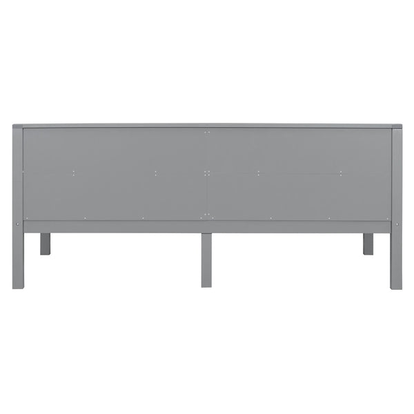English Elm Twin Daybed Frame Solid Pine Sofa Bed for Guest Room Studio or Teen Bedroom Gray N708P266719E