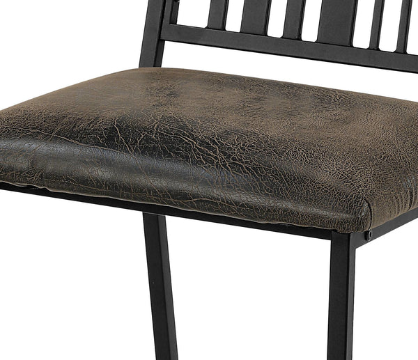 English Elm Brown Slat Back Side Chairs (Set Of 2) - Rustic Comfort With Stylish Design For Modern Farmhouse Decor B062P209299