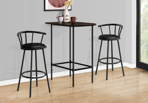 English Elm Home Bar Table - Contemporary 36" Rectangular Pub Height Design For Small Spaces, Espresso & Black B2710P219008