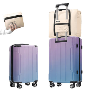 English Elm Luggage 3 Piece Polycarbonate Hardshell Set with Tsa Lock and Spinner Wheels for Travel N730P298383M