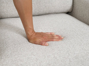 English Elm Mid-Century Psyche Pushback Recliner Linen-Look Beige High Back Channel Detail Espresso Legs - Cozy Supportful Style B2741P397641