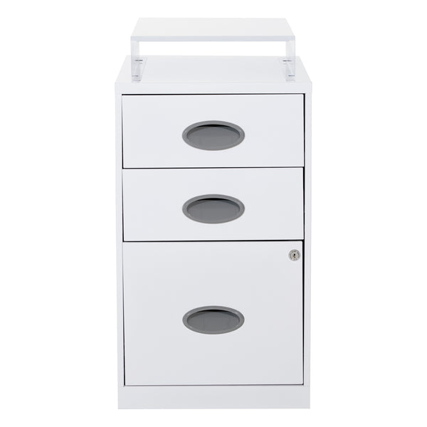 OSP Home Furnishings Metal File Cabinet White