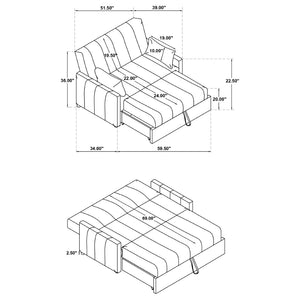 English Elm Westwind Bouclé Channel Tufted Sleeper Sofa with Pull Out Bed for Guest Rooms Copper B062P451685