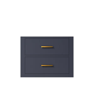 English Elm Blue Midcentury Single Bath Vanity 24" W X 18" D - Stylish Storage, Perfect For Small Spaces! B2731P257904