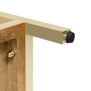 English Elm Trexm Retro Modern Console Table Two Drawers Geometric Matte Black Gold Entryway N715P227910N