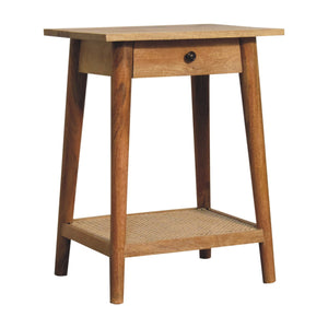 English Elm Solid Wood Woven Solid Wood End Table