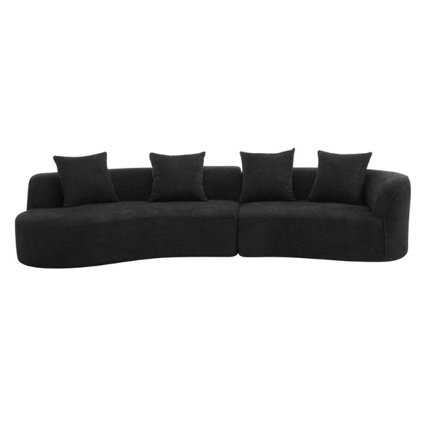 English Elm 126"curved Sectional Sofa Oversized 5 Seat Foam Cushion Living Room Conversation Piece N771P247830H_N771P247831H