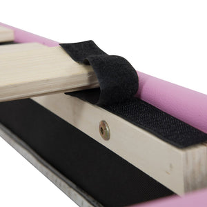 English Elm Twin Size Upholstered Bed Frame With Crown Headboard & Led Lights - Modern Pink & White Princess Style W2770P190377-GIGA