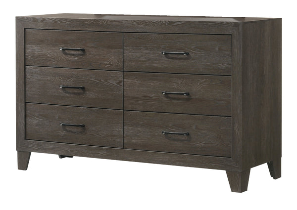 English Elm 1pc Contemporary Tall Chest with Faux Marble Top and Four Drawers for Elegant Bedroom Storage Brown 62.01 L x 19.29 W x 32.48 H B2741P334812