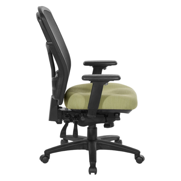 OSP Home Furnishings Progrid® Ergonomic Mesh High Back Office Chair with Lumbar Support and Adjustable Arms 92892-K015