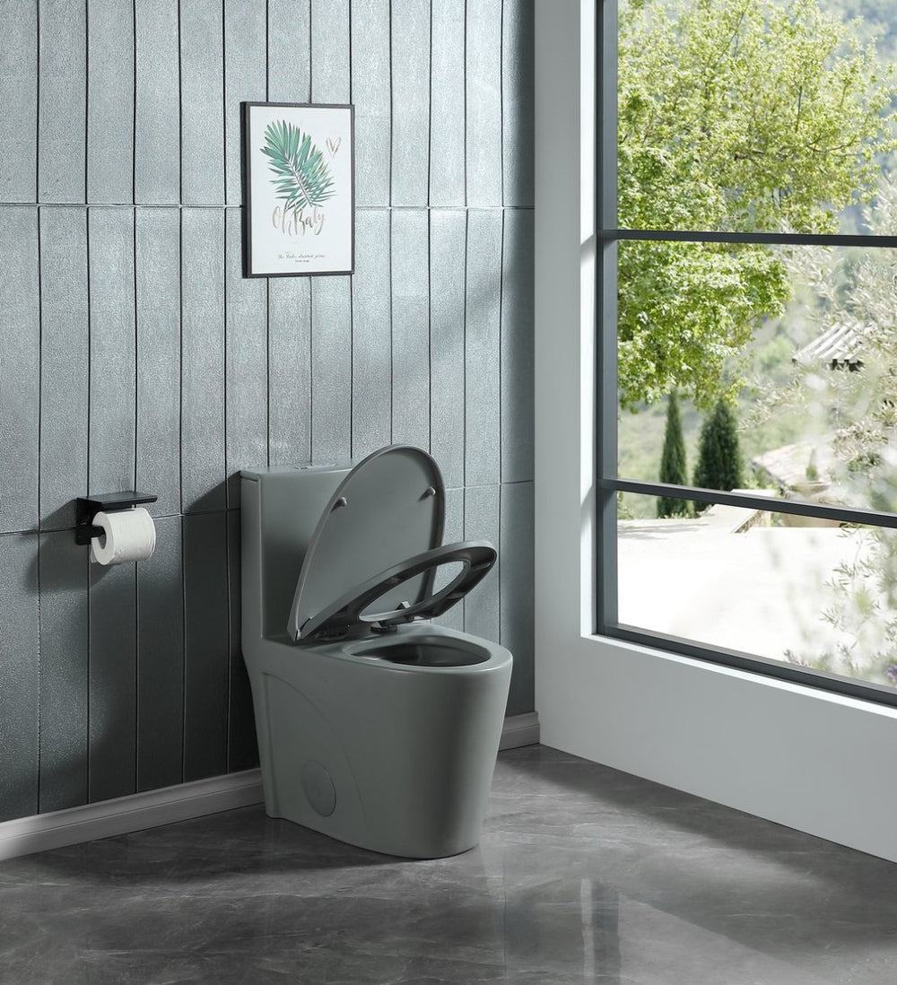English Elm 1.1/1.60 Gpf Dual Flush One Piece Elongated Ada Toilet Soft Close Seat Water Saving W1920P143276