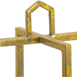 English Elm Set of 3 Graduated Iron Lanterns with Rustic Gold Finish for Glam Interiors W2078P481351
