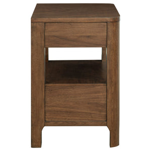 English Elm Mirador Elm Veneer 2-drawer Nightstand with Felt-lined Storage and Cord Management B062P447804