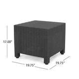 Christopher Knight Home® - Noble House - Waverly Outdoor Wicker Print Side Table