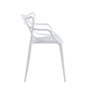 English Elm Pvc Sleek Matte Black Dining Chair Set of 4 for Kitchen Studio or Cafe Use W3766P436154