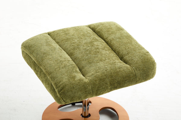 English Elm 069-ergonomic Swivel Recliner with Ottoman Chenille Wingback Massage Lounge Chair Green W527P439689
