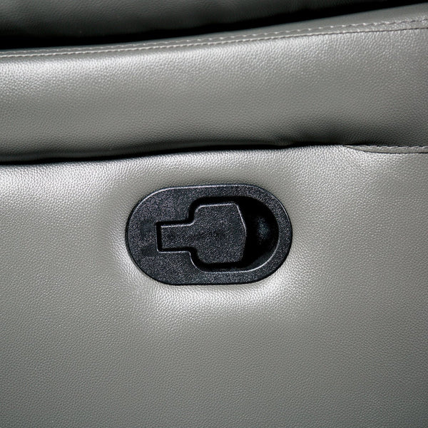 English Elm Transitional Multi-Function Glider Recliner with Channel Back, Cup Holders, Hidden Storage, Upholstered Comfort Dark Gray 43 L x 31 W x 26 H B2741P385173