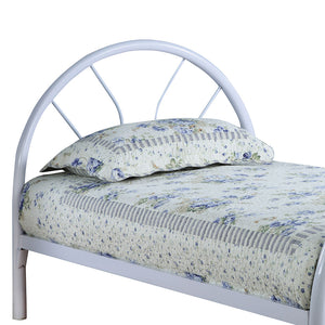 English Elm Kingston Twin Over Full Metal Bunk Bed with Sleek Tubular Frame, Dorm-Chic Design and Space-Saving Style White B062P340733