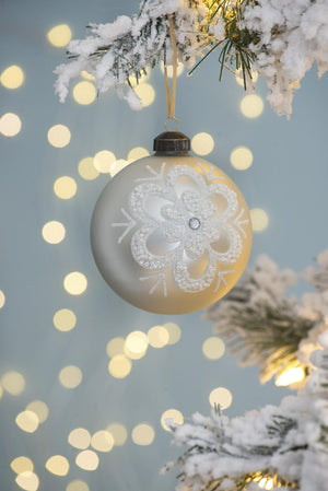 English Elm D3" Elegant Glass Christmas Ball Ornaments Set Of 12 - Perfect For Holiday Decor & Festive Displays W2078P247896