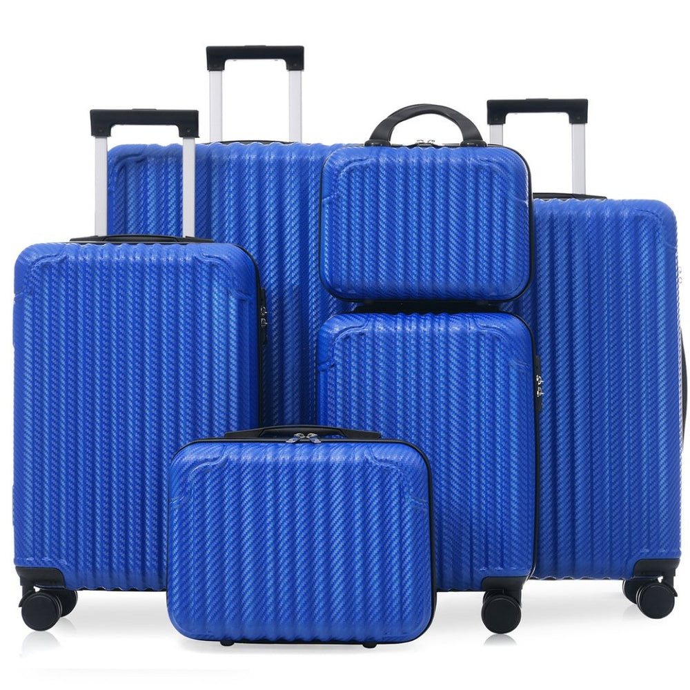 English Elm 6-piece Hardshell Abs Luggage Set with Spinner Wheels Tsa Lock Scratch Resistant Shell N730P354689D