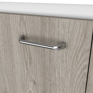English Elm Oklahoma Utility Sink With Double Door Cabinet - Durable Stainless Steel Worktop For Storage Solutions B128S00141
