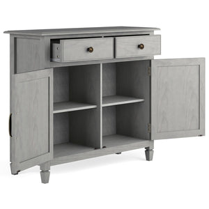 English Elm Connaught Handcrafted Solid Wood Entryway Cabinet In Fog Grey – Timeless Storage For Any Space B136P158540