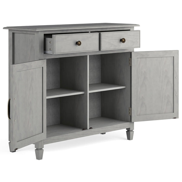 English Elm Connaught Handcrafted Solid Wood Entryway Cabinet In Fog Grey – Timeless Storage For Any Space B136P158540