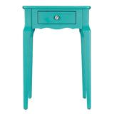 Homelegance By Top-Line Jessip 1-Drawer Wood Side Table Green Wood