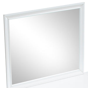 English Elm Madrid Contemporary Decorative Wall Mirror with Unique Shaped Frame, Laminate Wood Grain Finish, 37x46 inchesMadrid Contemporary Decorative Wall Mirror with Unique Shaped Frame, Laminate Wood Grain Finish, 37x46 inches White 3 L x 49 W x 39 H B078P286065