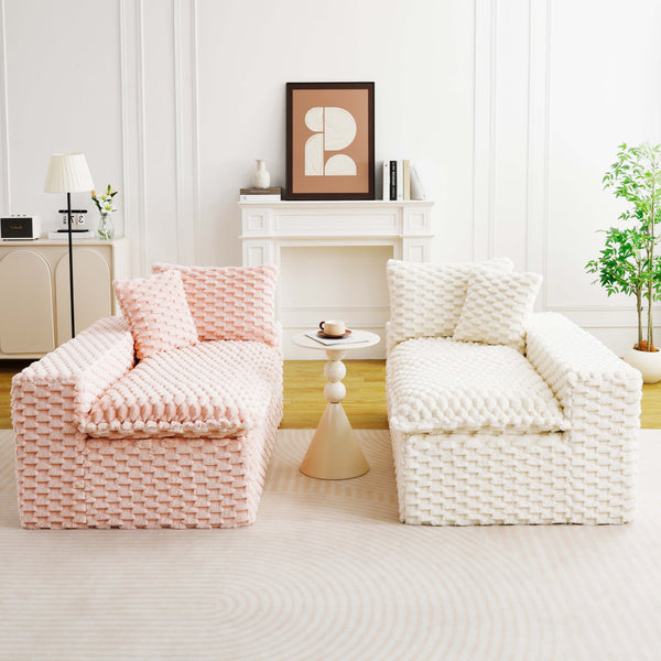English Elm Luxury Color-Block Turtle Velvet Sofa - Versatile Modular Design For Stylish Living Room Comfort W3371S00044