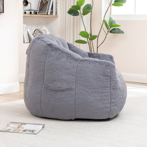 English Elm Bean Bag Sofa Chair with Armrests Memory Foam Filled Oversized Lounge Seat Adults W2200P390381
