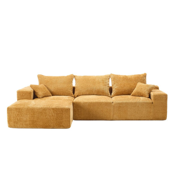 English Elm United L-Shaped Chenille Sofa - Plush Comfort, Spacious Seating, And No Assembly Required For Your Home W1568S00121-GIGA