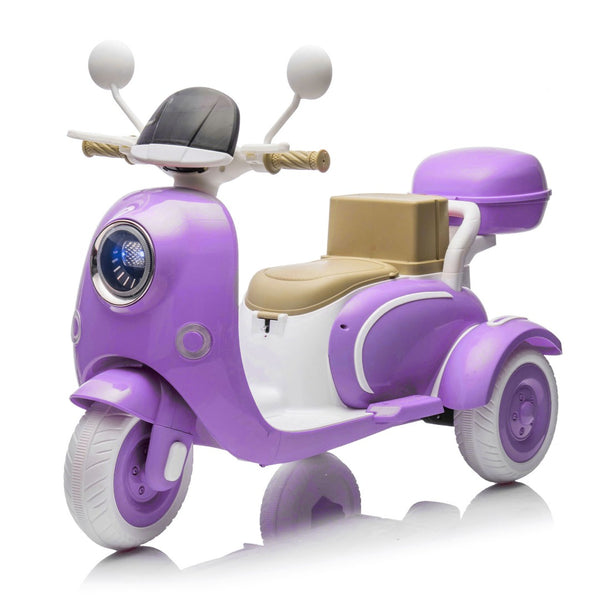English Elm 12v Dual Motor Two Seater Kids Electric Ride on Trike with Bluetooth and Foldable Parent Seat W1578P295836