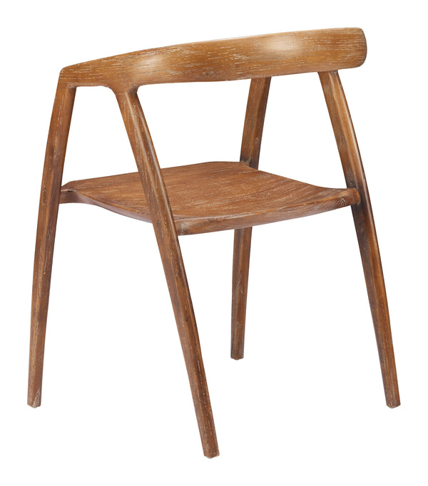 Zuo Modern Ziran Dining Chair Set Of 2 - Modern Elm Wood Design In Rich Walnut Finish For Elegant Dining Spaces Walnut Elm Wood 110549-zuo-modern