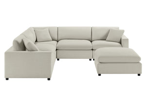 English Elm Cassandra Modular 6-Piece Sectional Sofa - Luxurious Customizable Comfort For Family Living Spaces B050S00003