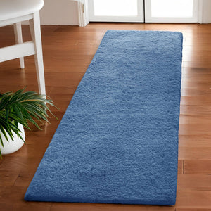 JLA Home Madison Park Signature - Bath Plush High-Pile Rug with Quick-Dry Technology, Non-Skid Backing, OEKO-TEX Certified Comfort Slate Blue MPS72-480