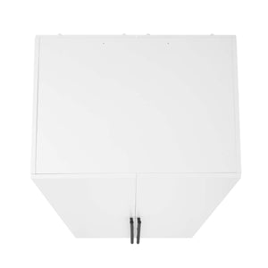 English Elm Lee 32" Wardrobe Closet White — Tall Slim Storage with 3 Shelves, 2 Soft-Close Drawers & Snap Assembly B365S00129