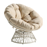 OSP Home Furnishings Papasan Chair Cream