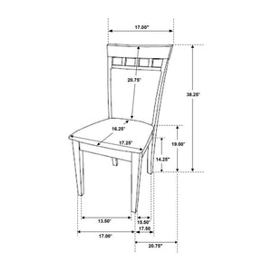 English Elm Set Of 2 Upholstered Side Chairs - Stylish Cappuccino Frame With Cozy Tan Fabric For Comfort B016P223065-GIGA
