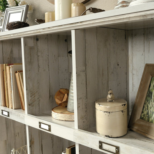 English Elm Bookcase, Modern White Finish With Ten Cubbies For Stylish Storage And Display In Any Room B356P402783