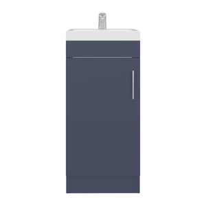 English Elm Kronos Blue Single Door Bathroom Vanity 33"W x 32"H Minimalist Melamine Design for Modern Baths B062S01388