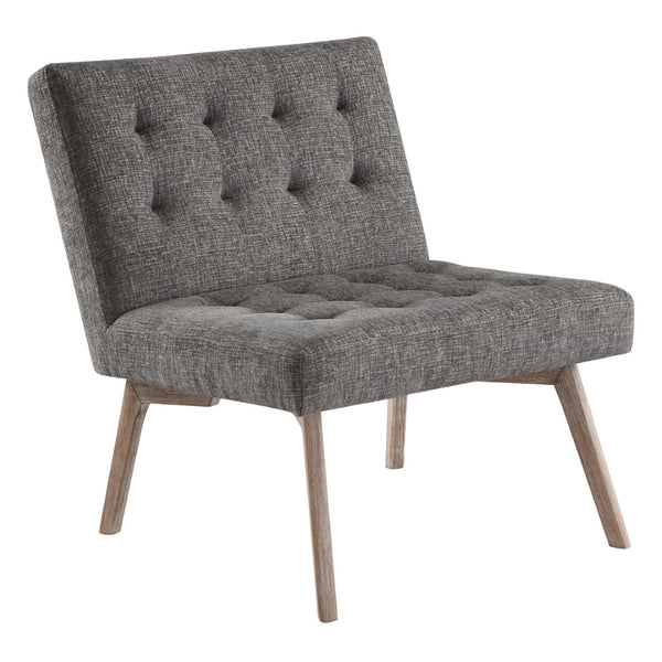 OSP Home Furnishings Sadie Chair in Charcoal Fabric Charcoal Grey