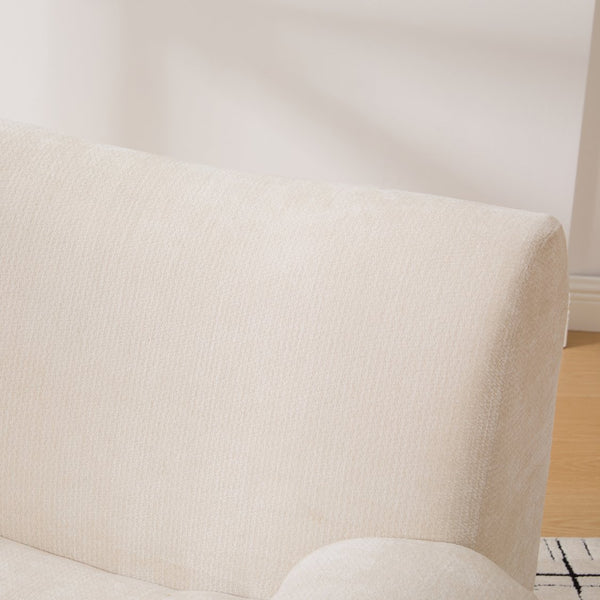 English Elm 42" Oversized Chenille Accent Chair Deep Foam Seat Lounge Armchair for Living Room Beige W3118P453259