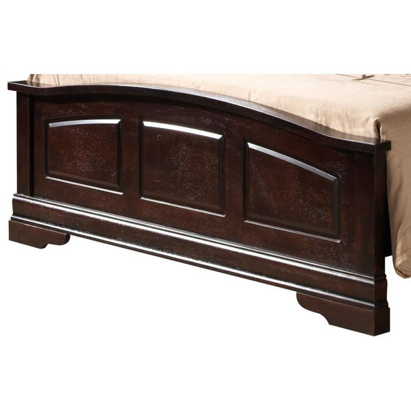 English Elm Elegant Full Bed Frame with Traditional Warm Finish, Sturdy Particleboard Construction and Supportive Design Cappuccino 77 L x 6 W x 3 H B078S00322