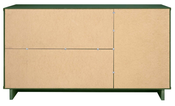 English Elm Granville 55" Sideboard with Solid Wood Ribbed Drawers, Gold Steel Handles & 3 Concealed Shelves Sage Green B365S00116