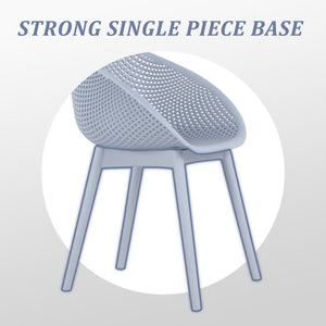 English Elm Summer Outdoor Bistro Set Uv Resistant Polypropylene Slatted Chairs and Round Patio Table Light Baby Blue,White W3450S00019